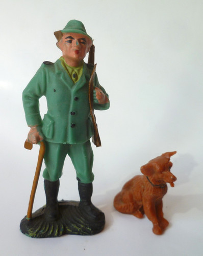 Ddr spielzeug figur jäger mit - figur,