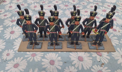 10x holzfigur 2nd husaren - (2nd,