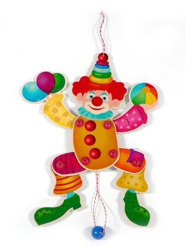 Holzspielzeug hampelmann clown - hampelmann,