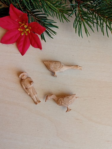 Miniatur mann ente - mann, gans