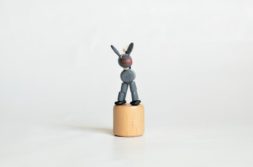 Holzspielzeug wackelfigur esel - wackelfigur,