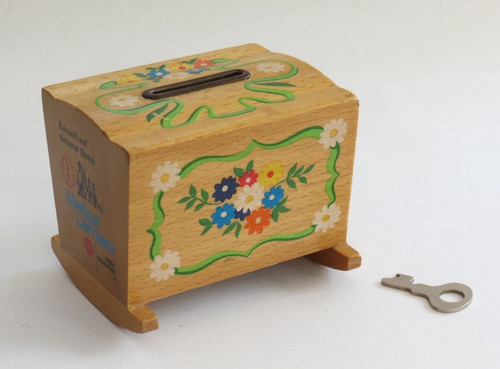 Vintage holz spardose wiege - vintage,