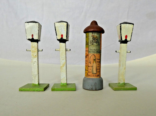 Litfassäule und lampen alte - und,