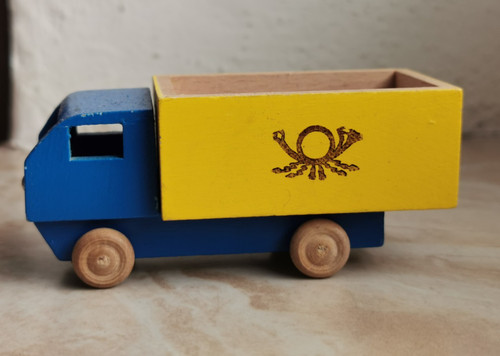 Holz miniatur post - holz, miniatur-post-lkw